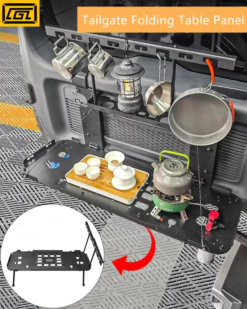 BYD Leopard 5 Tailgate Storage Rack Folding Table Panel