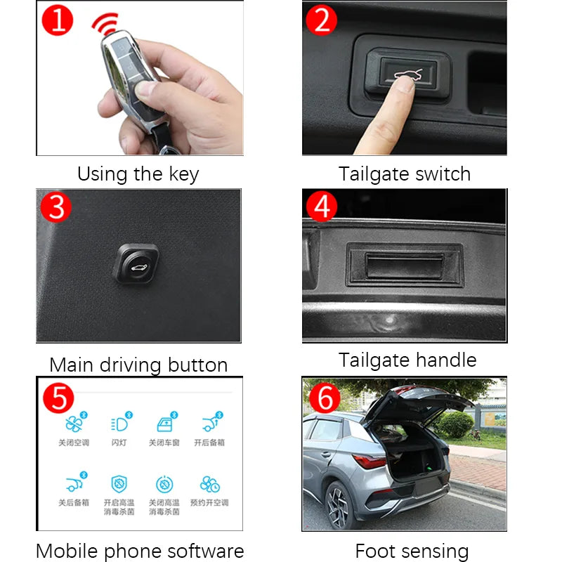 Car Electric Tail Gate Lift Compatible Door Control Tailgate Automatic Trunk Opener for BYD ATTO3