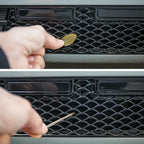 Rejilla delantera inferior de malla negra mate para parachoques BYD Atto 3 