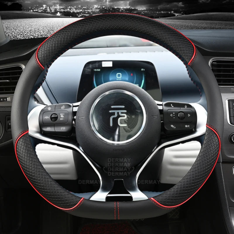 BYD Atto3 Dolphin Microfiber Leather Steering Wheel Covers - BYDAC