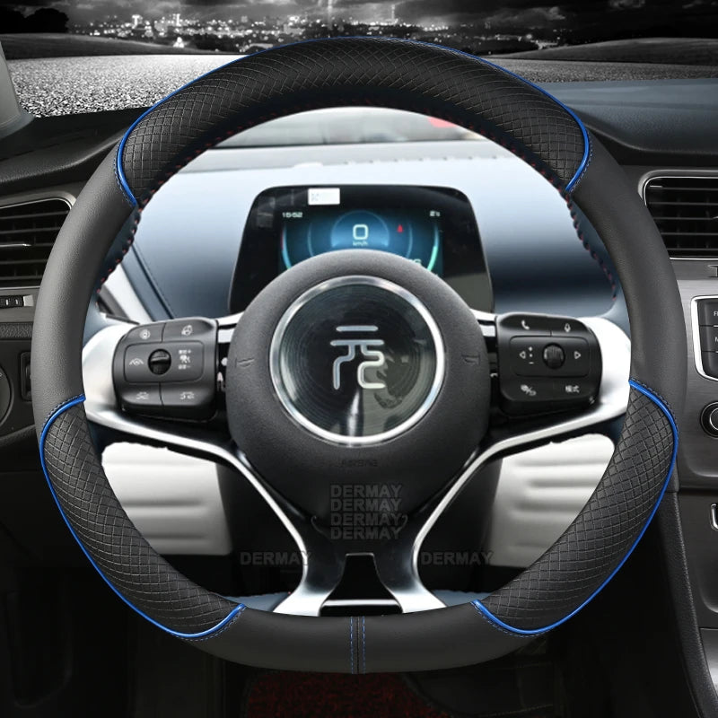 BYD Atto3 Dolphin Microfiber Leather Steering Wheel Covers - BYDAC