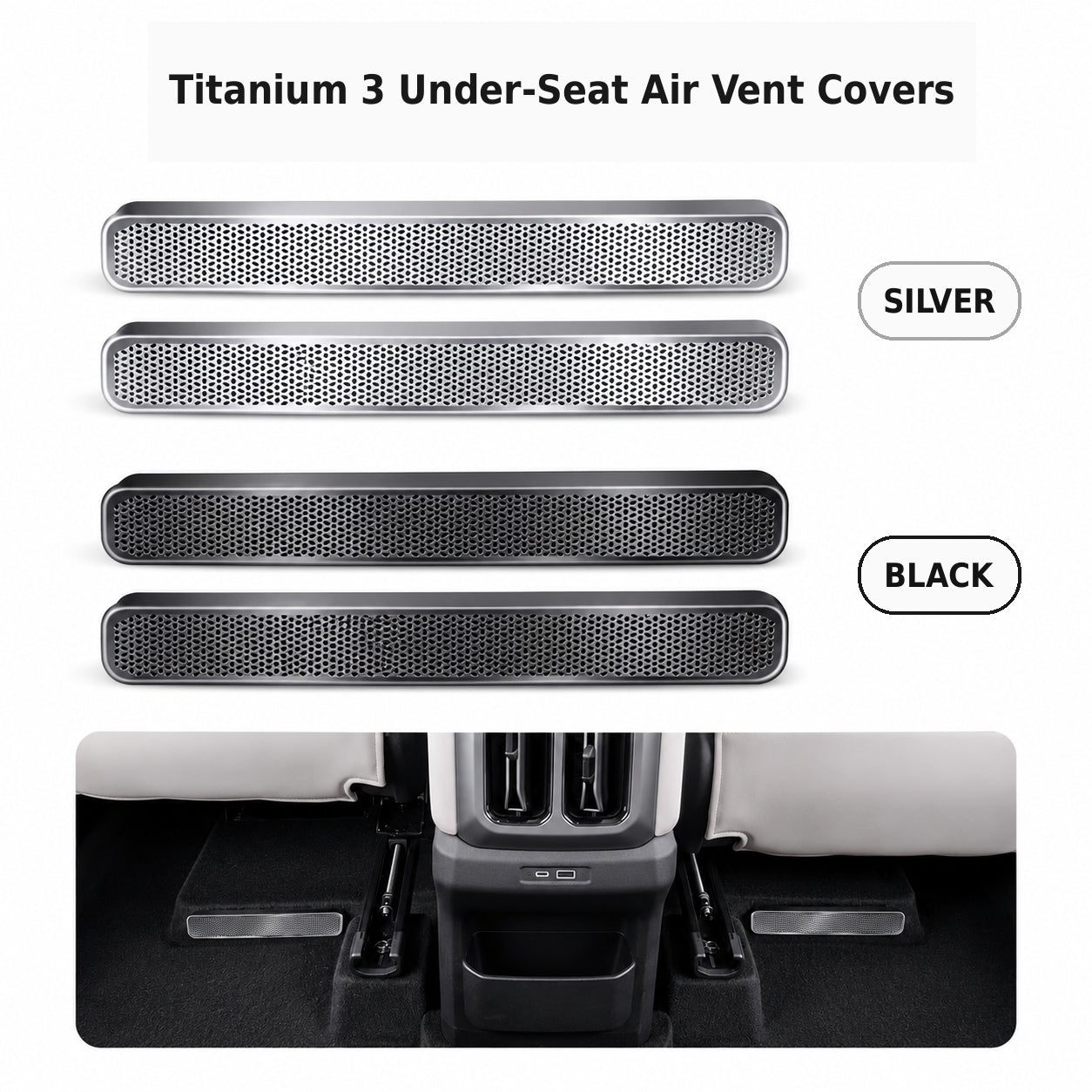 Under-Seat Air Vent Protective Covers for Fangchengbao Titanium 3 – 2-Piece Set