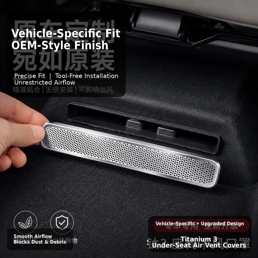 Under-Seat Air Vent Protective Covers for Fangchengbao Titanium 3 – 2-Piece Set