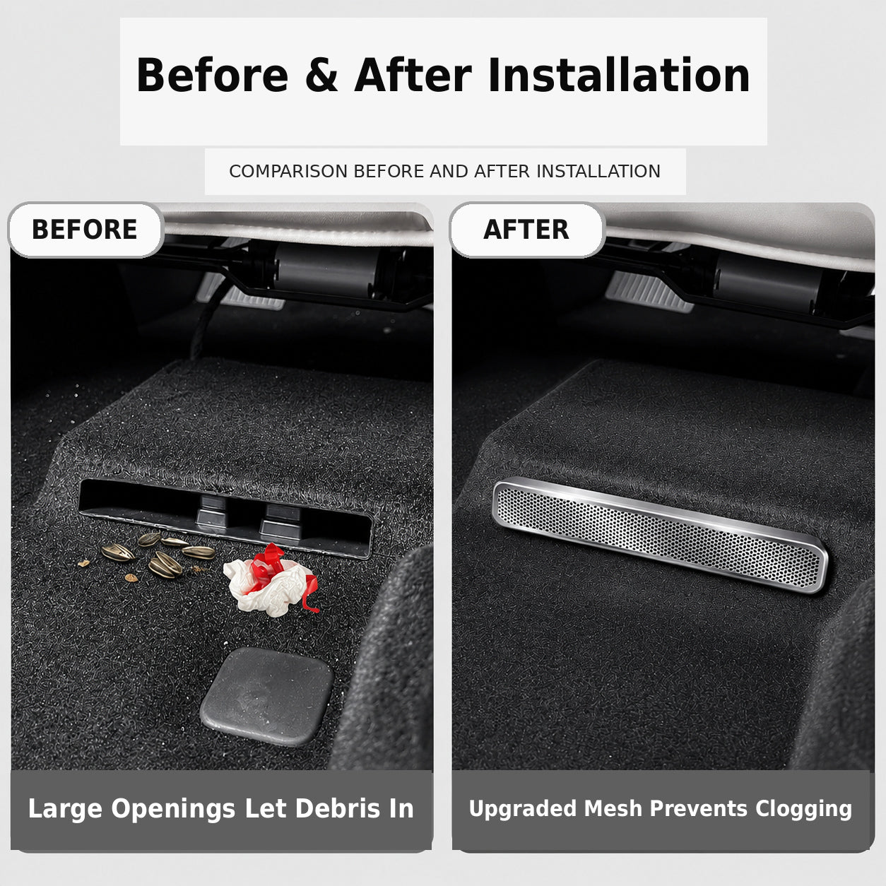 Under-Seat Air Vent Protective Covers for Fangchengbao Titanium 3 – 2-Piece Set
