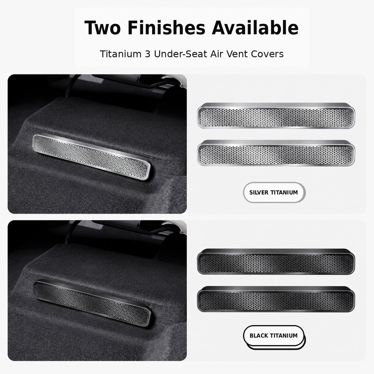 Under-Seat Air Vent Protective Covers for Fangchengbao Titanium 3 – 2-Piece Set