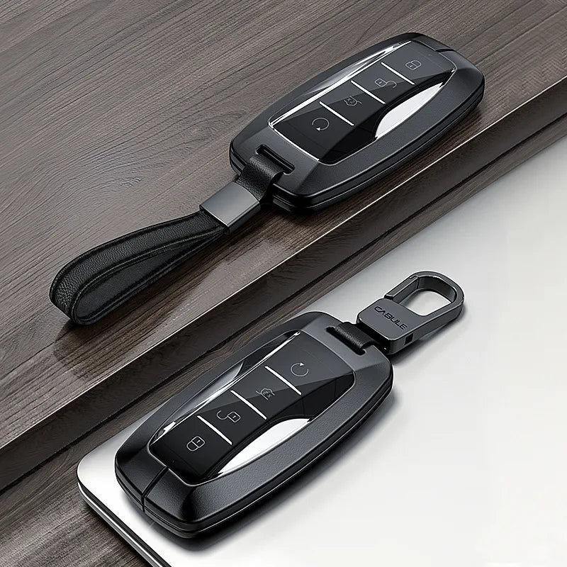 Estuche para llave de coche BYD de aleación de aluminio para el interior del coche (HAN TANG SONG YUAN ATTO 2021)