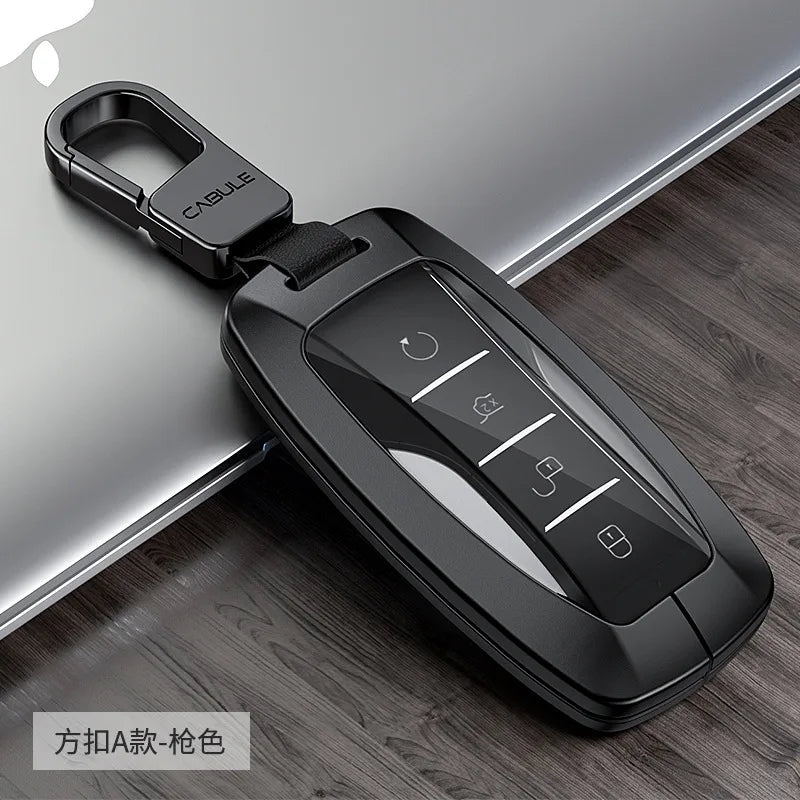 Estuche para llave de coche BYD de aleación de aluminio para el interior del coche (HAN TANG SONG YUAN ATTO 2021)