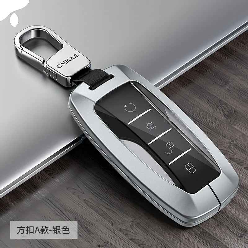 Estuche para llave de coche BYD de aleación de aluminio para el interior del coche (HAN TANG SONG YUAN ATTO 2021)