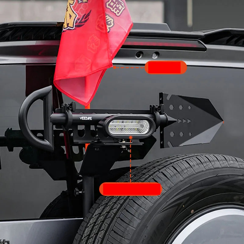 BYD Leopard 5/8 Tailgate Flagpole Rack Spare Tire Antenna Bracket