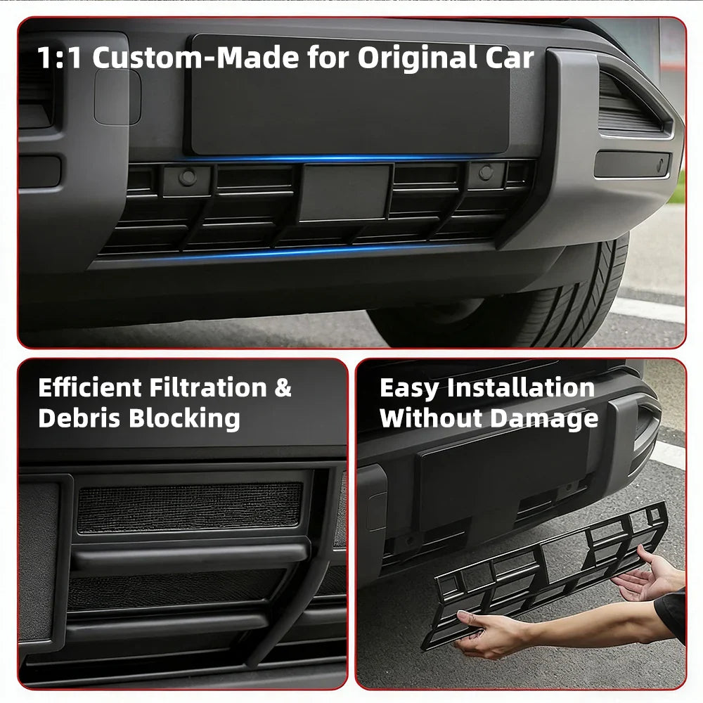 Car Front Bumper Grille Racing Grills Insect Proof Net For BYD Equation Leopard 3/Titanium 3/Super 3 2025