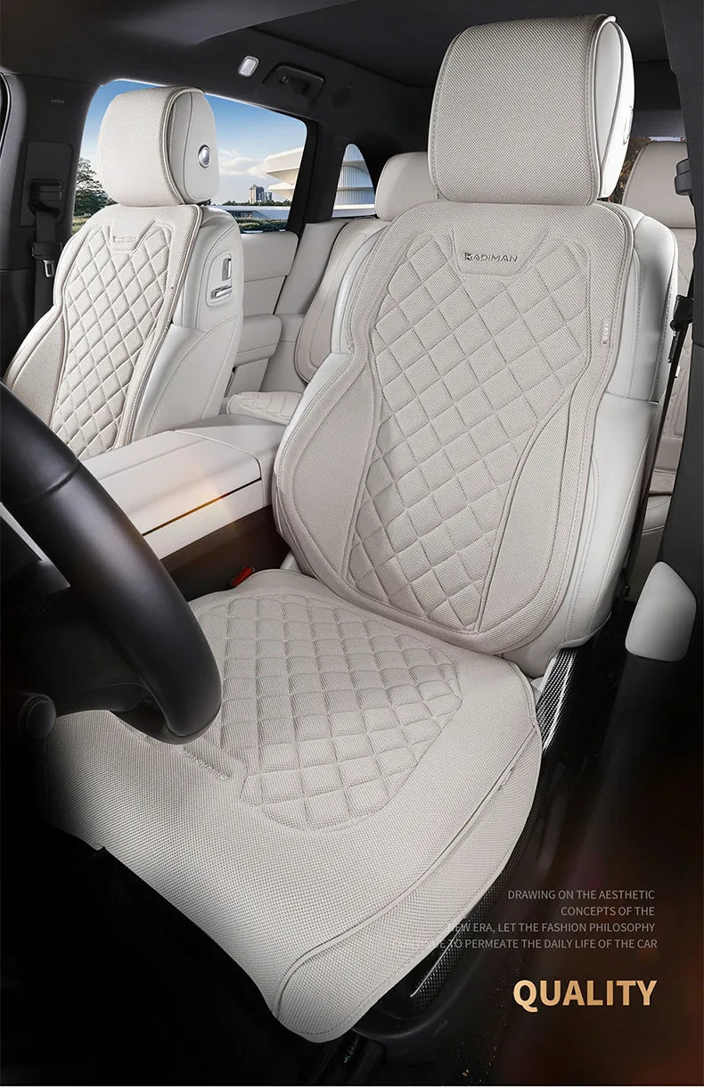 Universal Linen Split Seat Fully Surrounded Car Seat Cover