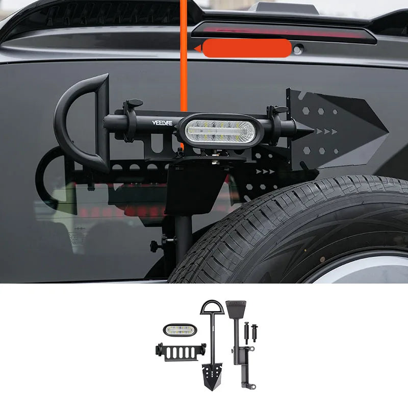 BYD Leopard 5/8 Tailgate Flagpole Rack Spare Tire Antenna Bracket
