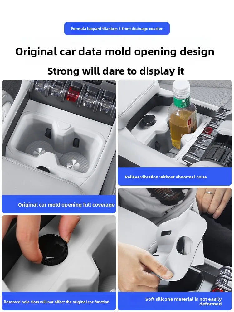BYD Leopard TAI 3 Center Console Water Cup Holder Silicone Pad