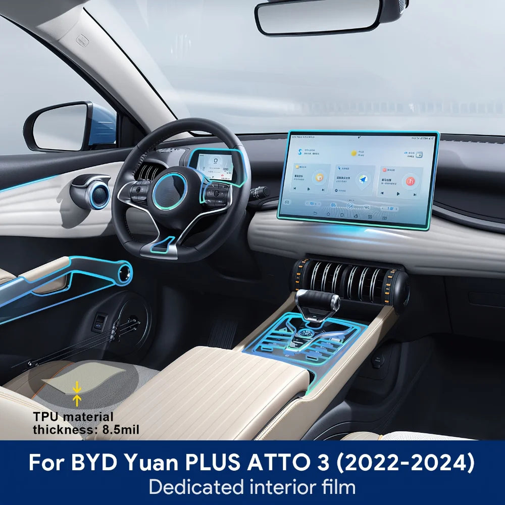 BYD  Center Console Transparent TPU Protective Film