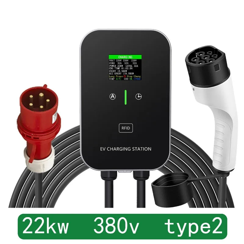Bluetooth WiFi + APP charging pile 7KW11KW22KW AC gun EV electric car