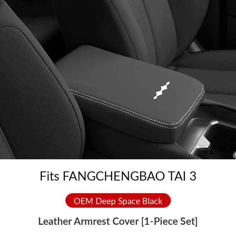 Nappa Leather Center Console Armrest Cover for Fangchengbao Titanium 3