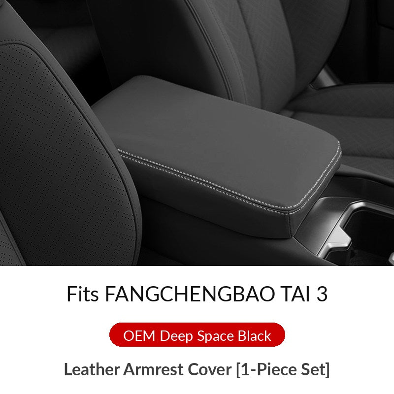 Nappa Leather Center Console Armrest Cover for Fangchengbao Titanium 3