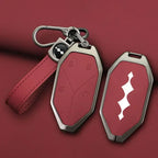 Zinc Alloy Leather Car Key Case Cover Shell Fob For BYD Formula Leopard
