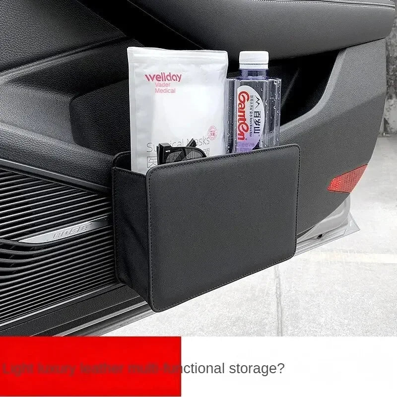 Foldable Leather Trash Bin Storage Organizer Box