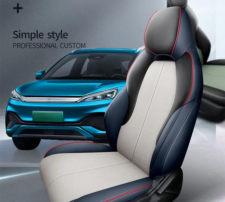 BYD Atto 3 2022 2023 Sitzbezüge, komplettes Set, Vier-Jahreszeiten-Design, universell passend, Airbag-kompatibel 