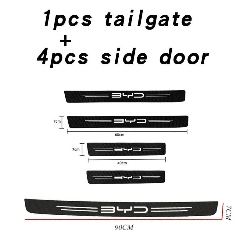 Sill Pedal Rear Bumper Protection Stickers For BYD M6 G3 G5 T3 13 F3 F0 S6 S7 E5 E6 L3 Tang Yuan Atto3 Song Covers Accessories