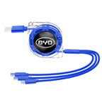 3 In 1 Fast Charger USB Data Cable For BYD
