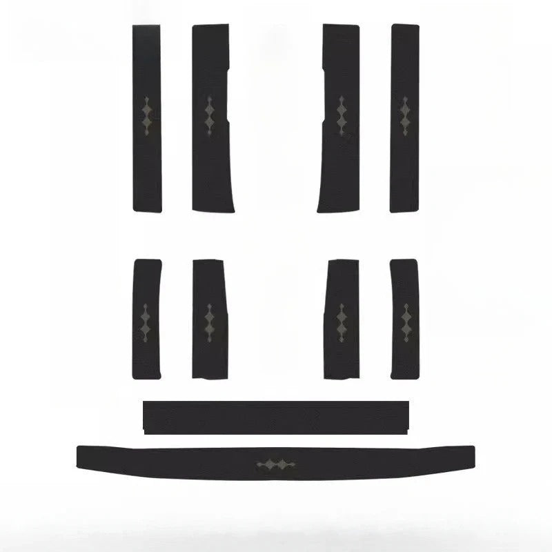 Car Door Sill Leather Stickers Rotection Plate For BYD Leopard 5(10 PCS)