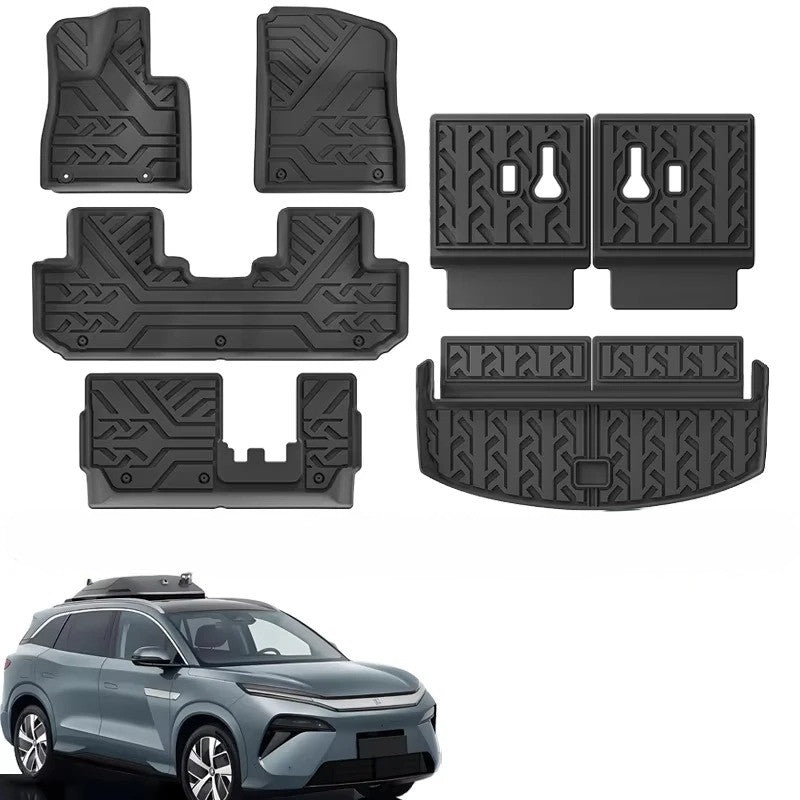 For BYD Tang L / Sealion 8 2025 2026 TPE Floor Mats & Cargo Liners All Weather