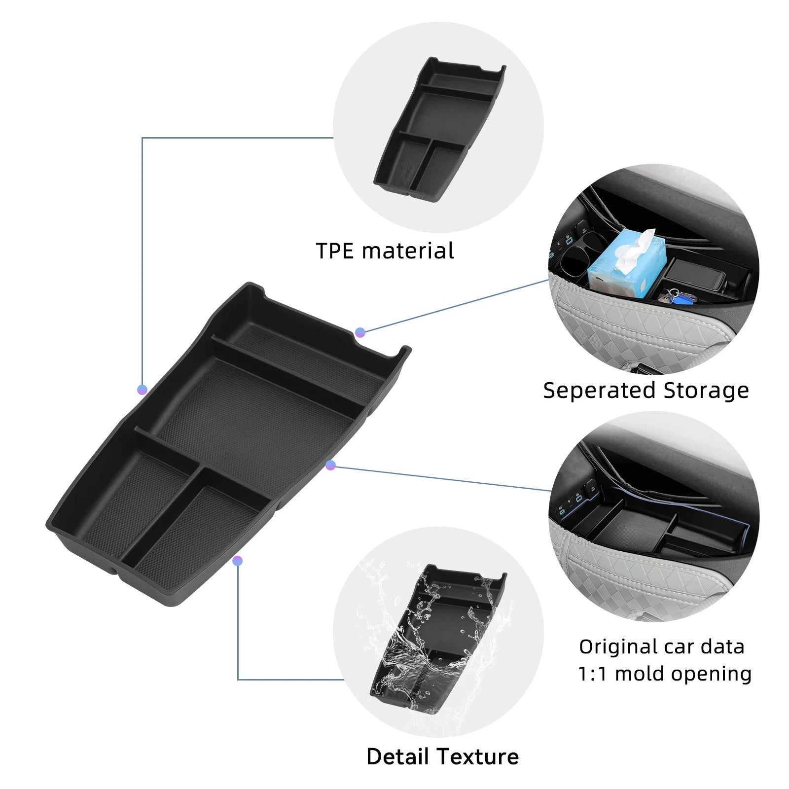 BYD SONG PRO/Sealion 05 2025 Center Console Lower Layer Storage Box