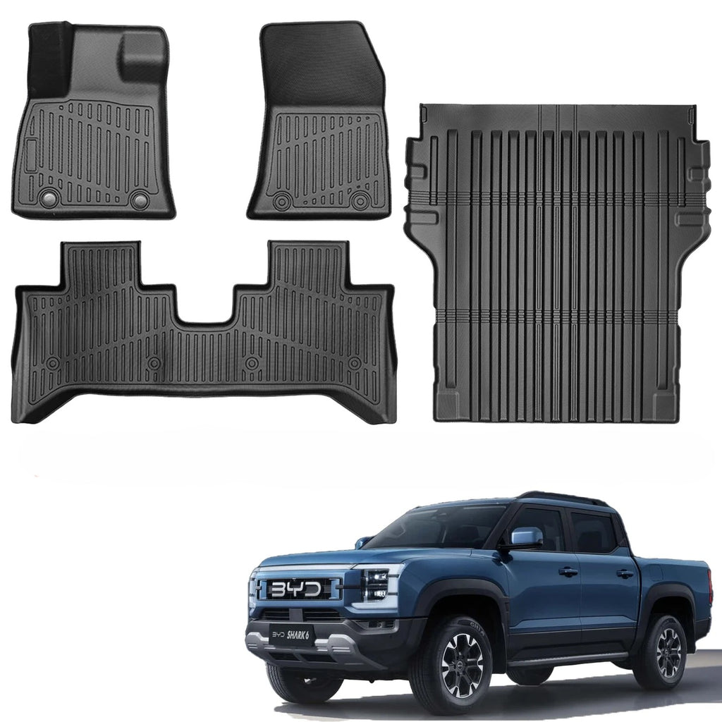 BYD Shark 2025 2024 Fußmatten Kofferraummatten RHD &amp; LHD