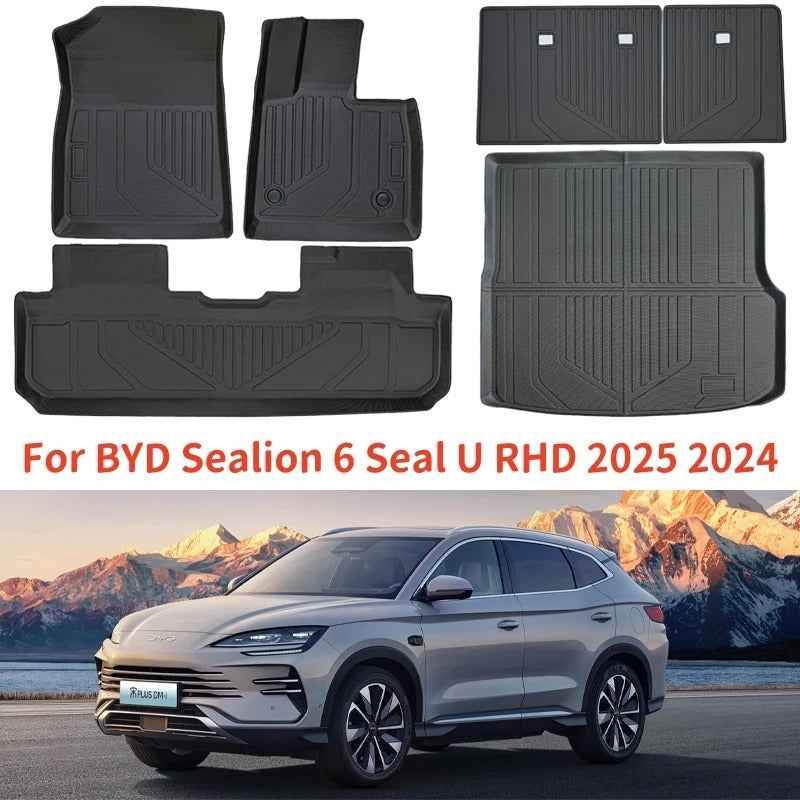 RHD BYD Sealion 6 Seal U Song Plus TPE Floor Mats & Trunk Mat