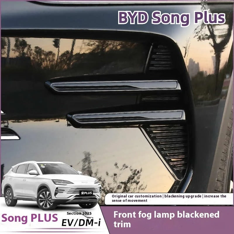 BYD Song Plus DMI Seal U Sealion 6 Car Fog Light Garnish Warrior Grille Sticker Kit