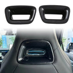 BYD Front Seat Back Decor Cover Trim ABS Carbon Style