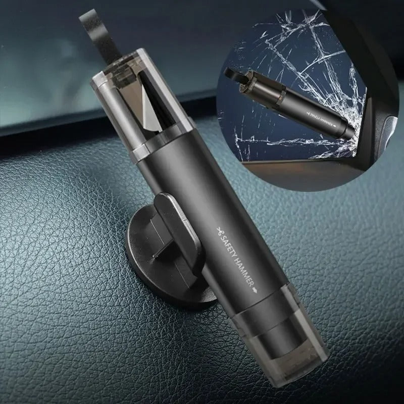 2-in-1 Car Safety Hammer Window Glass Breaker Seat Belt Cutter