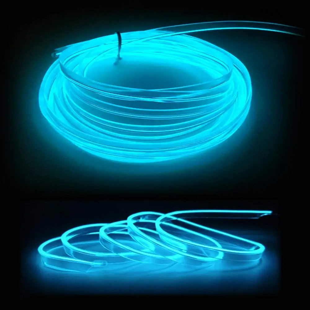 5M Led Strip Light Neon EL Wiring Decorative Lamp For BYD Car DIY