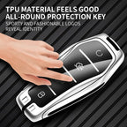 Zinc Alloy Leather Car Key Case Key Fob for BYD Car