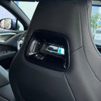 BYD Front Seat Back Decor Cover Trim ABS Carbon Style