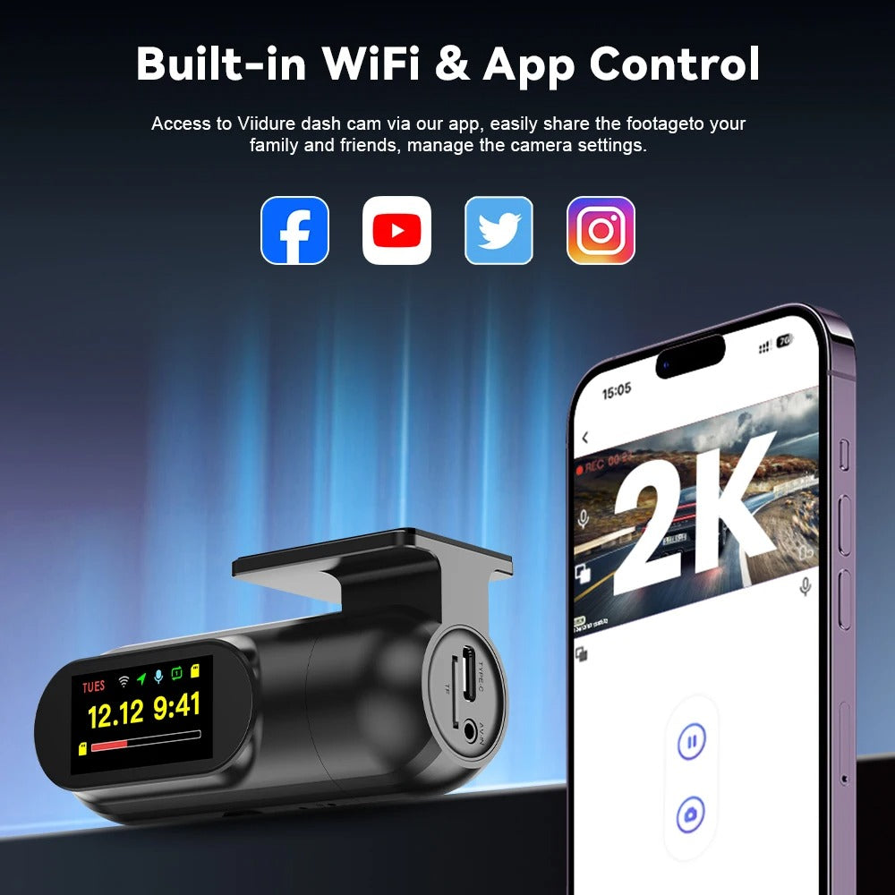 2.5K Front Dash Cam for Car
