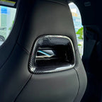 BYD Front Seat Back Decor Cover Trim ABS Carbon Style