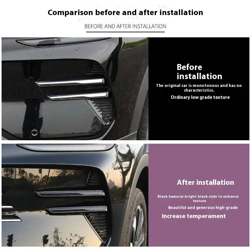 BYD Song Plus DMI Seal U Sealion 6 Car Fog Light Garnish Warrior Grille Sticker Kit