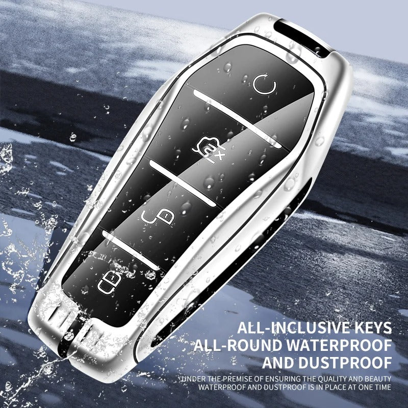Universal Zinc Alloy Leather Car Key Case Key Fob  for BYD Car