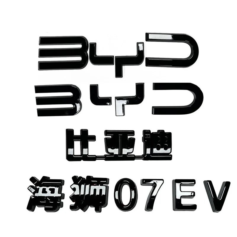 BYD Sealion 7 EV Car Black Front Emblem Black Warrior Rear Badge