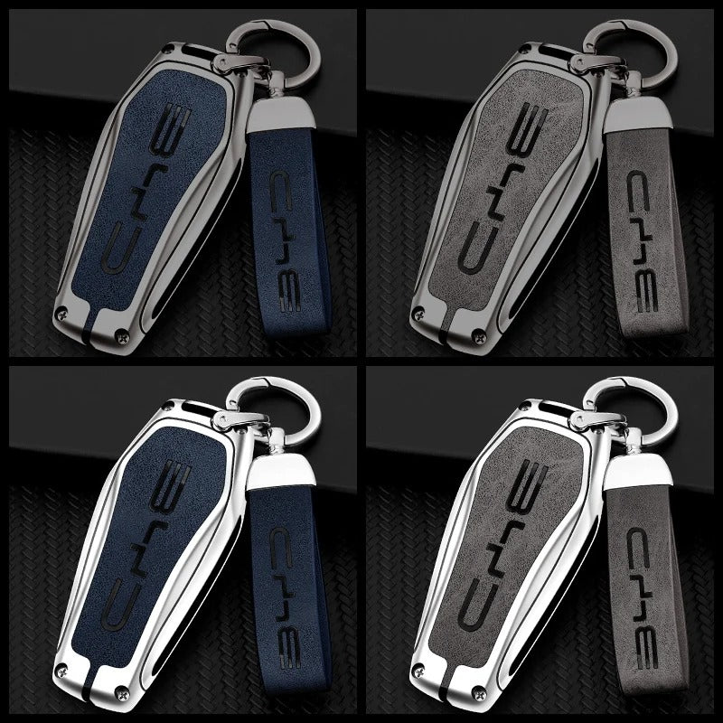 Universal Zinc Alloy Leather Car Key Case Key Fob  for BYD Car