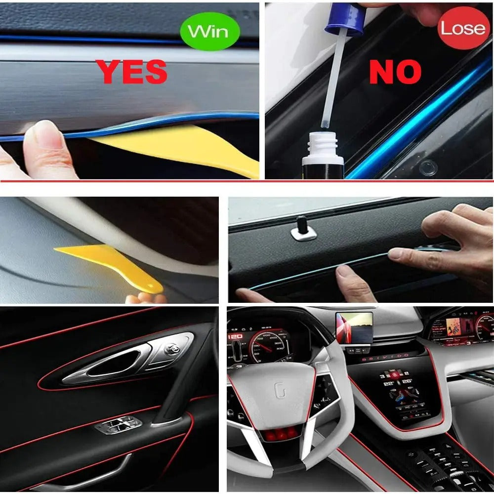 5M Led Strip Light Neon EL Wiring Decorative Lamp For BYD Car DIY