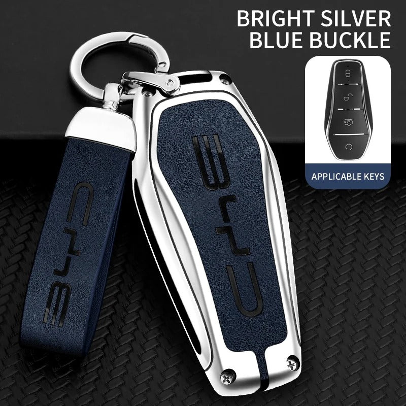 Universal Zinc Alloy Leather Car Key Case Key Fob  for BYD Car