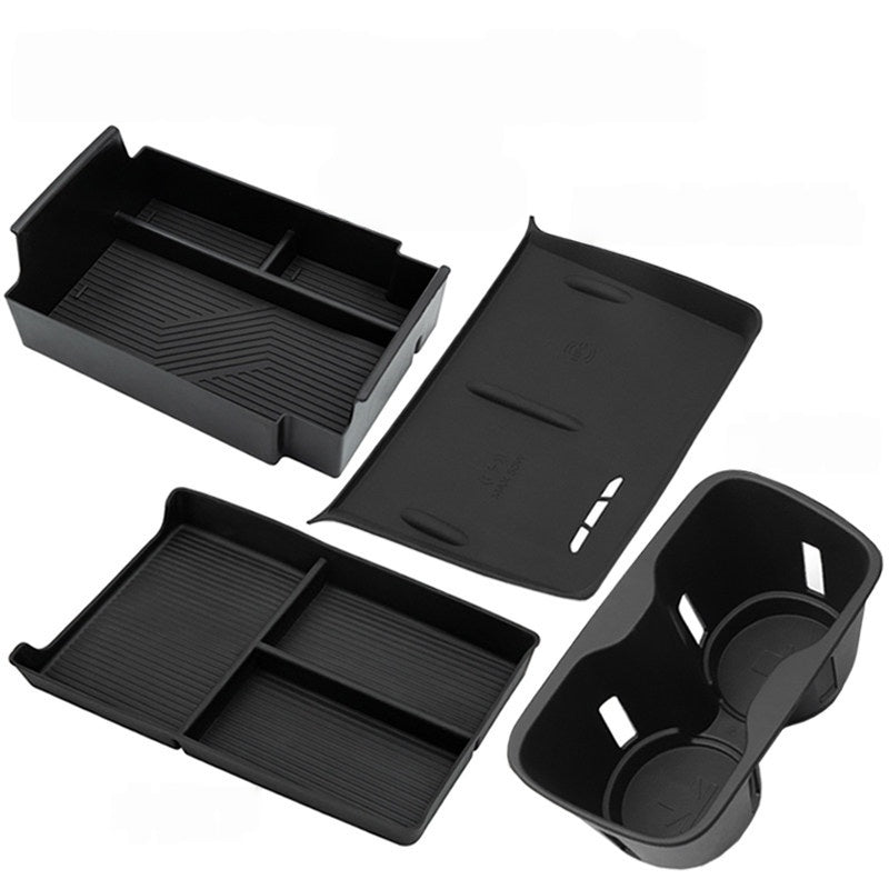 POR Sealion 7 2024 2025 Reposabrazos Caja de almacenamiento Portavasos Control central Conjuntos de almacenamiento