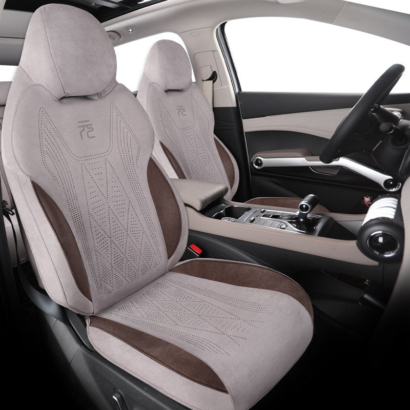 Atmungsaktive Wildleder Auto Sitz Abdeckung Auto Sitzkissen Komplette Sets für BYD Atto3