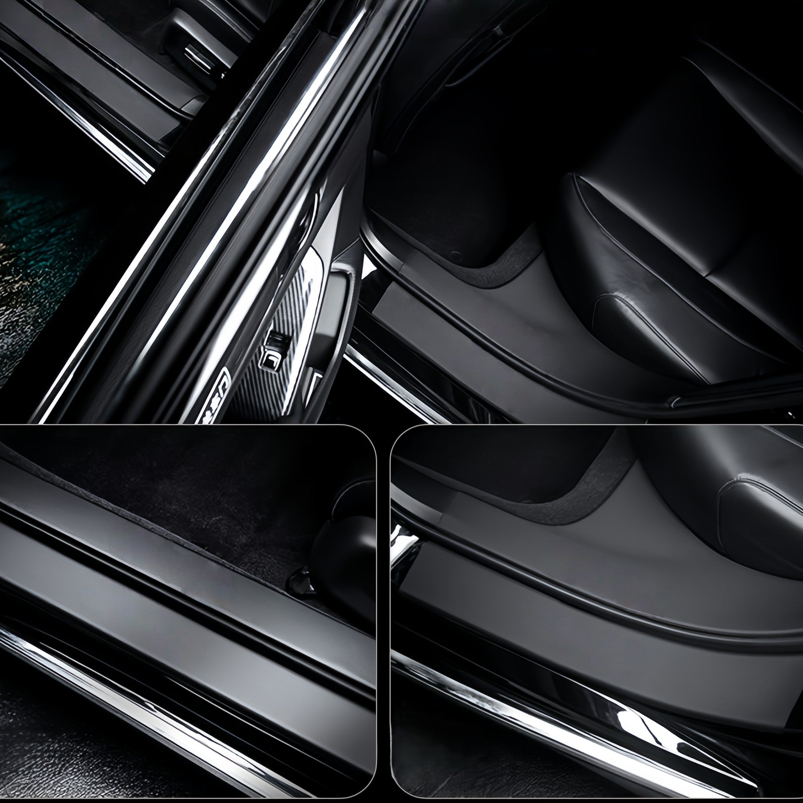 Car Door Sill Leather Stickers Rotection Plate For BYD