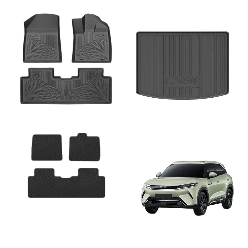 RHD Waterproof TPE Floor Mats Trunk Mat for 2025 BYD Yuan UP / Atto 2