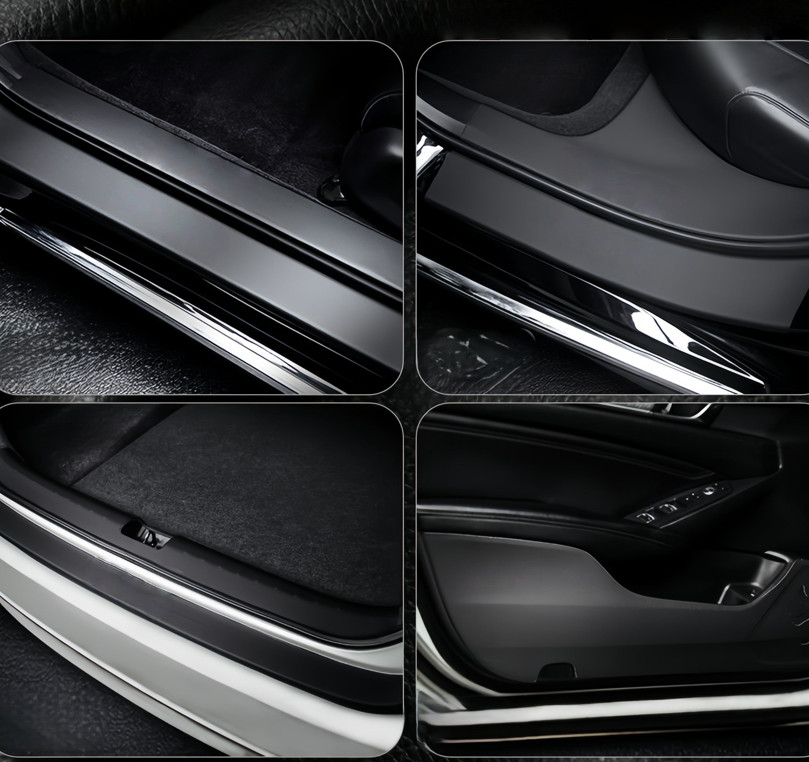 Car Door Sill Leather Stickers Rotection Plate For BYD